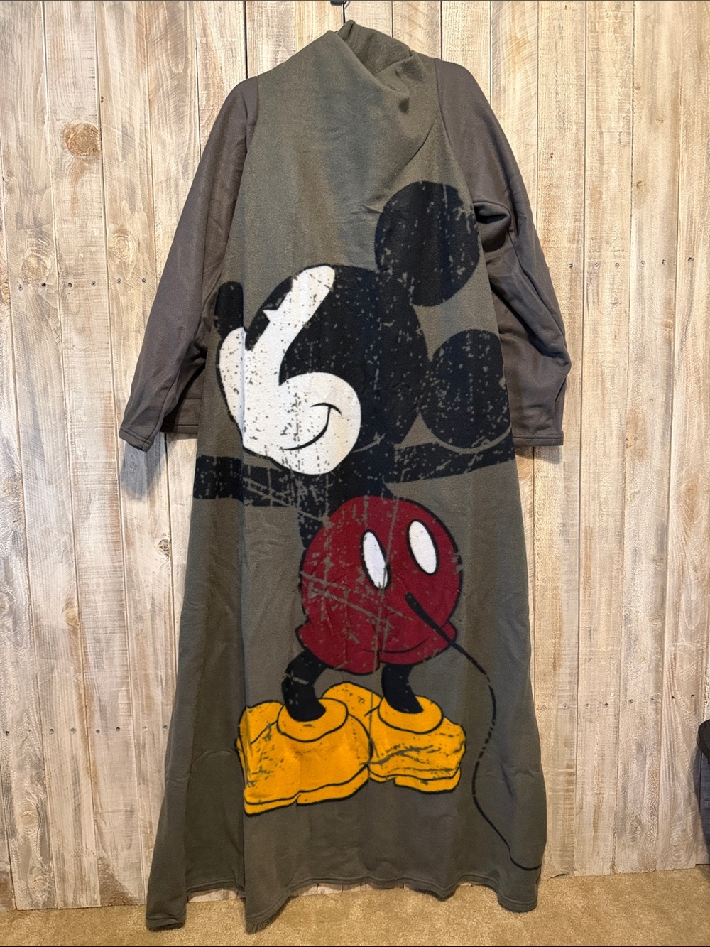 Disney Mickey Mouse Graphic Wearable Blanket With Sleeves